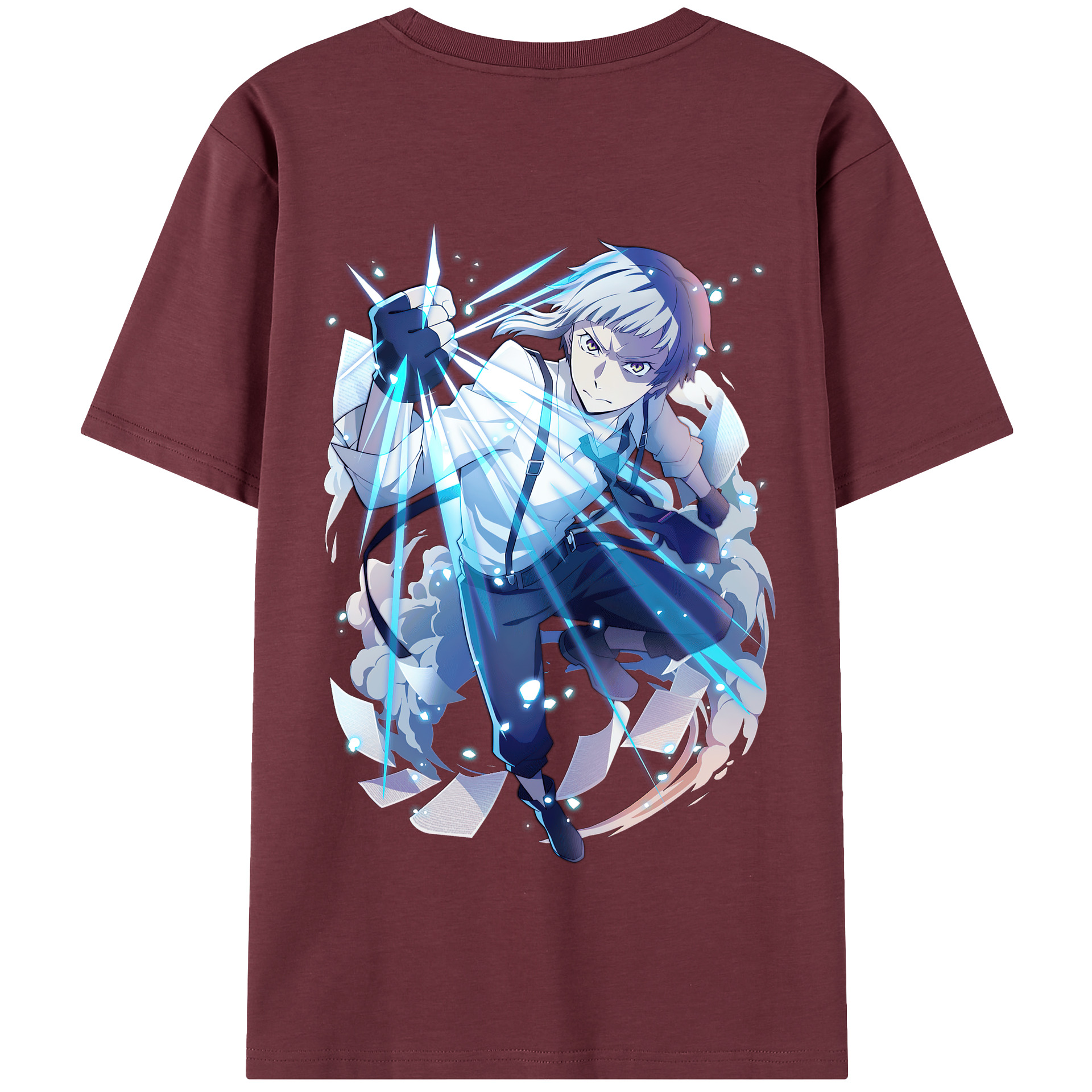 （画像用） 文豪ストレイドッグス Bungo Stray Dogs 綿100％半袖Tシャツ（背面プリント）
